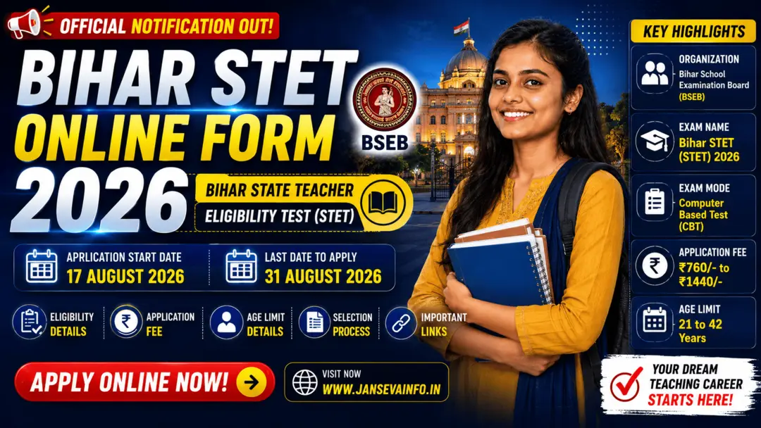 Bihar STET Online Form 2026