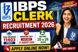IBPS Clerk 16th Online Form 2026