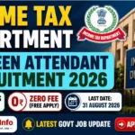 Income Tax Department Canteen Attendant Recruitment